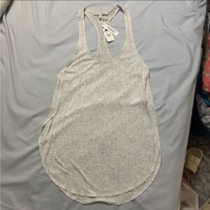 Express Gray Speckled Racerback Tank Top